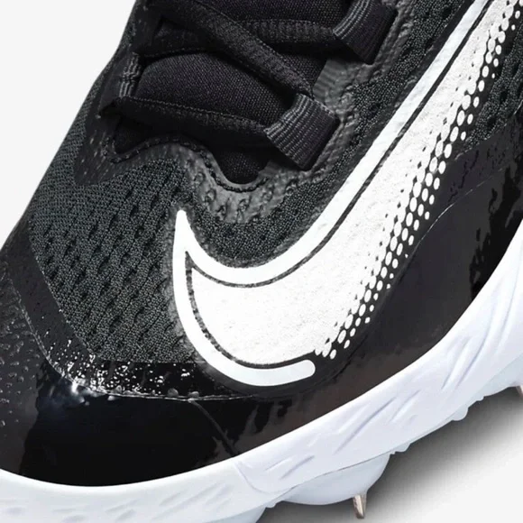 New Nike Alpha Huarache Elite 4 Mid Black Baseball Cleats DJ6520-001 Size 12 - Picture 6 of 10